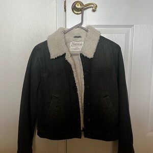 Natural Reflections Black Jacket with Cream Sherpa
